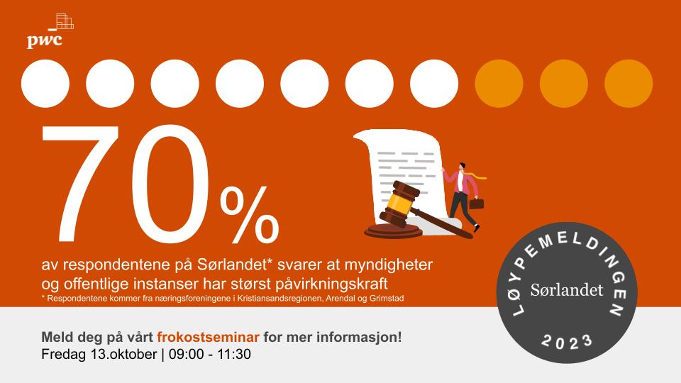 Hovedfunn, påvirkningskraft - Løypemeldingen 2023 (sørlandet)
