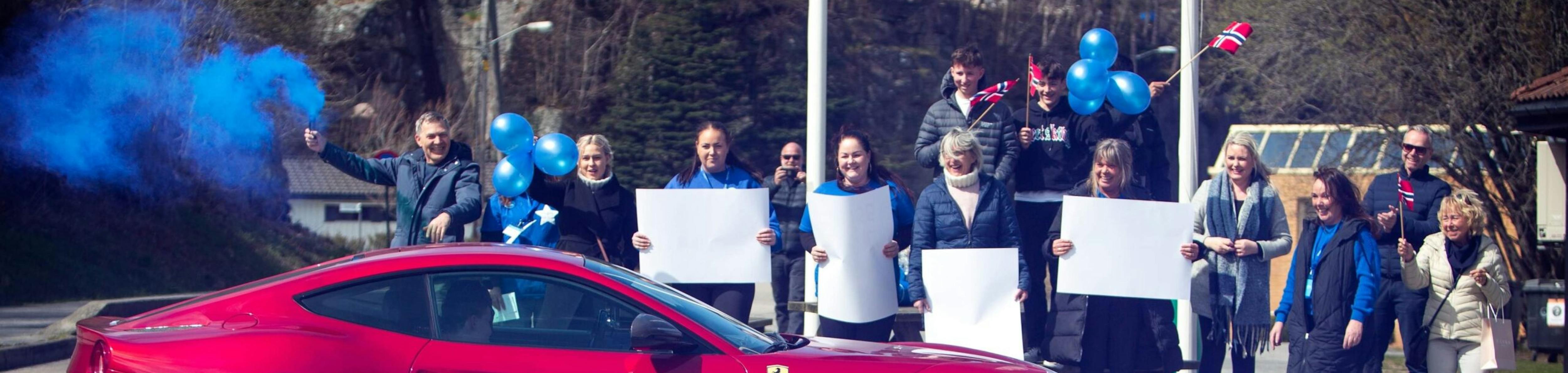 Bildet er fra da Make-A-Wish avslørere at dette barenet fikk ønsket sitt oppfylt.