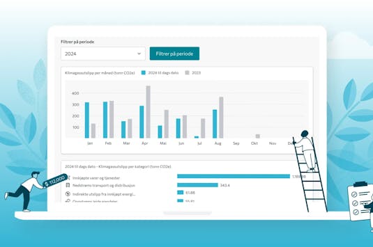 Ducky gir deg en oversiktlig fremstilling av ditt klimaregnskap.
