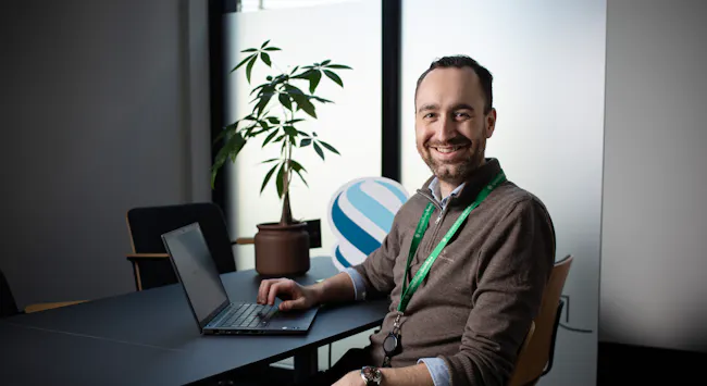 Bærekraftsansvarlig i Spareskillingsbanken, Tobias Øverli